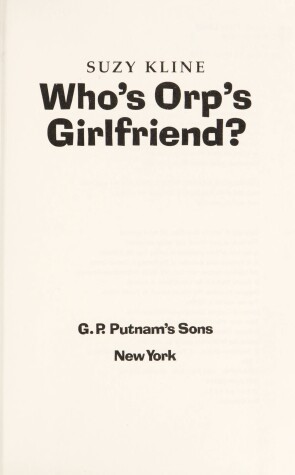 Book cover for Who's Orp's Girlfriend?