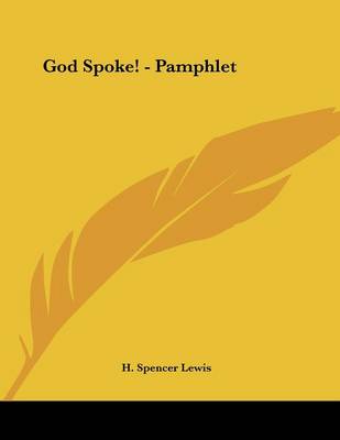 Book cover for God Spoke! - Pamphlet