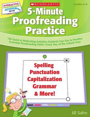 Book cover for Interactive Whiteboard Activities: 5-Minute Proofreading Practice