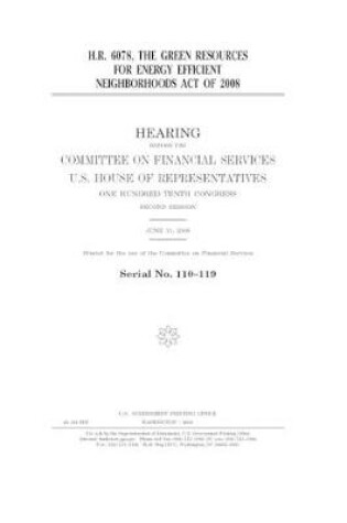 Cover of H.R. 6078