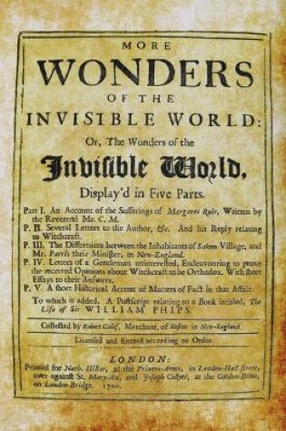 Cover of More Wonders of the Invisible World