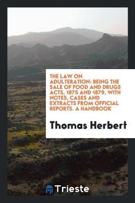 Book cover for The Law on Adulteration