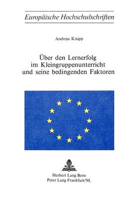 Book cover for Ueber Den Lernerfolg Im Kleingruppenunterricht Und Seine Bedingenden Faktoren