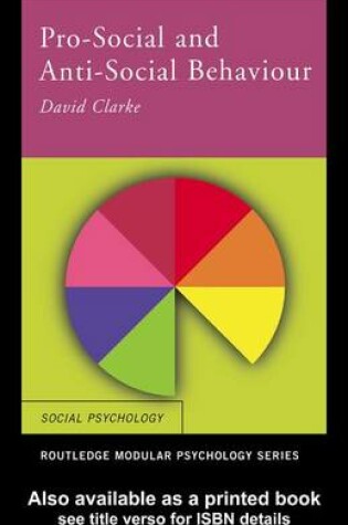 Cover of Pro-Social and Anti-Social Behaviour