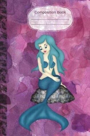 Cover of Blue Mermaid Watercolor Composition Notebook