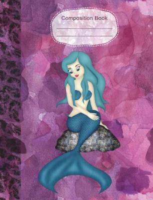 Book cover for Blue Mermaid Watercolor Composition Notebook