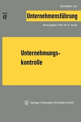 Cover of Unternehmungskontrolle