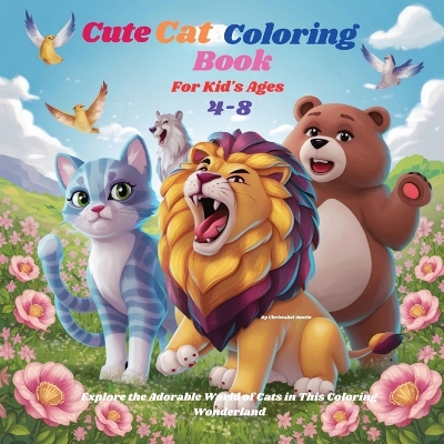 Book cover for Cute Cat Coloring Book For Kid's Ages 4-8