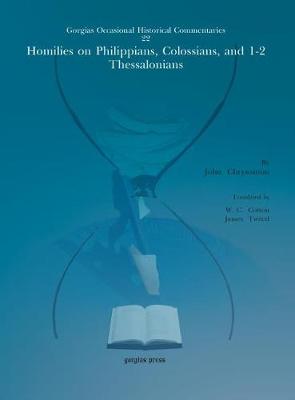 Book cover for Homilies on Philippians, Colossians, and 1-2 Thessalonians