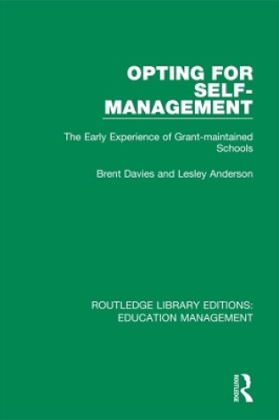 Cover of Opting for Self-management