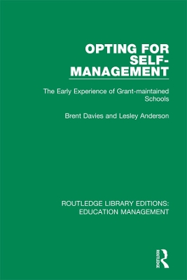 Book cover for Opting for Self-management