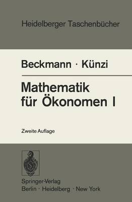 Cover of Mathematik fur Okonomen I