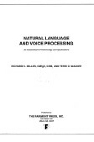 Cover of Natural Language and Voice Processing