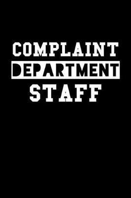 Book cover for Complaint Department Staff
