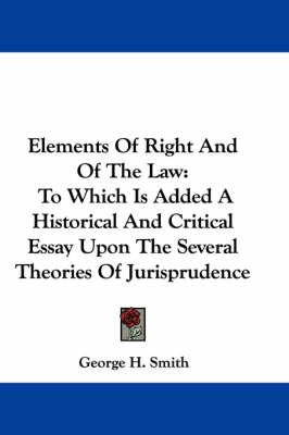 Book cover for Elements of Right and of the Law