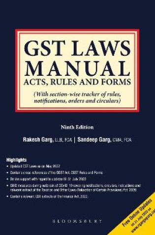 Cover of GST Laws Manual- Acts, Rules And Forms, 9e