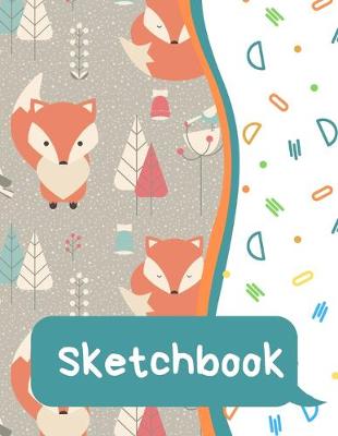 Book cover for Sketchbook for Kids - Large Blank Sketch Notepad for Practice Drawing, Paint, Write, Doodle, Notes - Cute Cover for Kids 8.5 x 11 - 100 pages Book 10