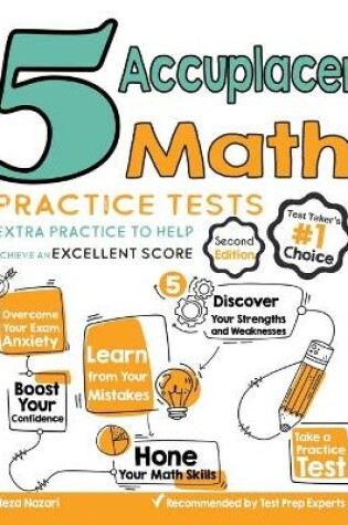 Cover of 5 Accuplacer Math Practice Tests