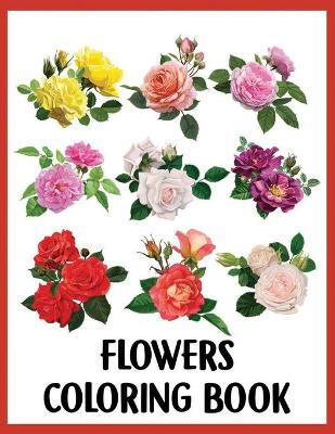 Book cover for Flowers coloring book