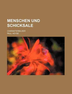 Book cover for Menschen Und Schicksale; Charakterbilder