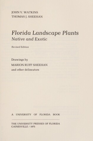 Cover of Florida Landscape Plants