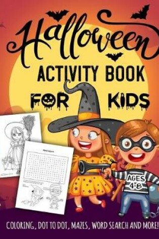 Cover of Halloween Activity Book for Kids Ages 4-8