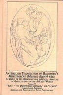 Book cover for An English Translation of Bachofen's Mutterrecht (mother Right) (1861)