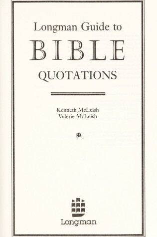 Cover of Longman Guide to Bible Quotations