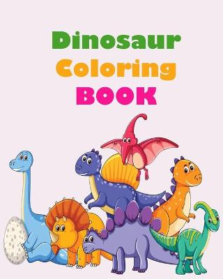 Book cover for dinosaur coloring book