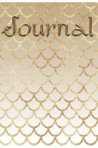 Cover of Gold Mermaid Scales Oversized 8.5x11," 150 Page Lined Blank Journal Notebook