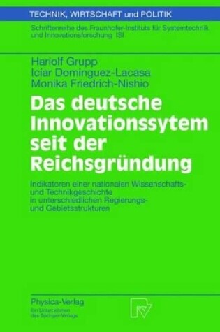 Cover of Das deutsche Innovationssystem seit der Reichsgründung