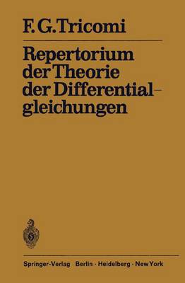 Book cover for Repertorium der Theorie der Differentialgleichungen