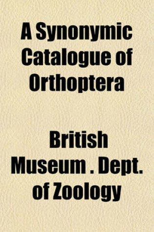 Cover of A Synonymic Catalogue of Orthoptera