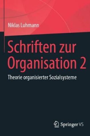 Cover of Schriften zur Organisation 2