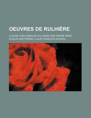 Book cover for Oeuvres de Rulhiere (1)