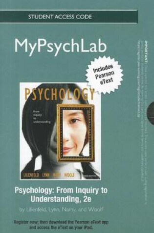 Cover of NEW MyLab Psychology  with Pearson eText -- Standalone Access Card -- for Psychology