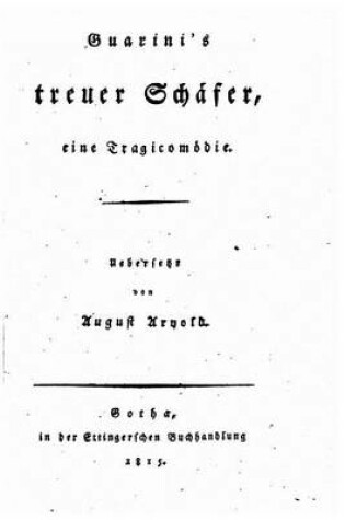 Cover of Guarini's treuer Schafer, Eine Tragicomoedie