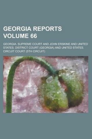 Cover of Georgia Reports Volume 66