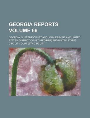 Book cover for Georgia Reports Volume 66