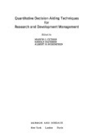 Cover of Quantitative Decision Aiding Techniques for Research and Development Management