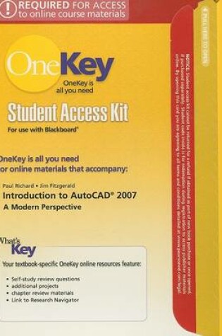 Cover of OneKey Blackboard, Student Access Kit, Introduction to AutoCAD (R) 2007