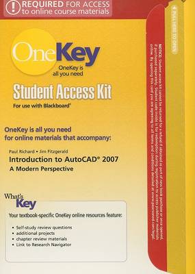 Book cover for OneKey Blackboard, Student Access Kit, Introduction to AutoCAD (R) 2007