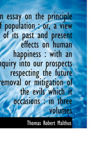 Cover of An Essay on the Principle of Population