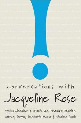 Cover of Conversations with Jacqueline Rose