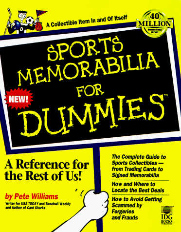 Book cover for Sports Memorabilia for Dummies