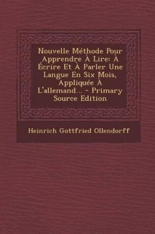 Cover of Nouvelle Methode Pour Apprendre a Lire