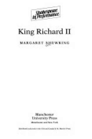 Cover of "King Richard II"