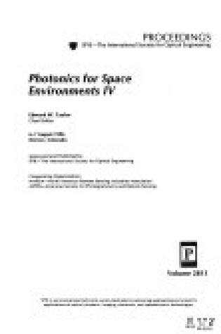 Cover of Photonics For Space Environments Iv
