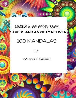 Book cover for Mandalas Coloring Book - Stress and Anxiety Reliever