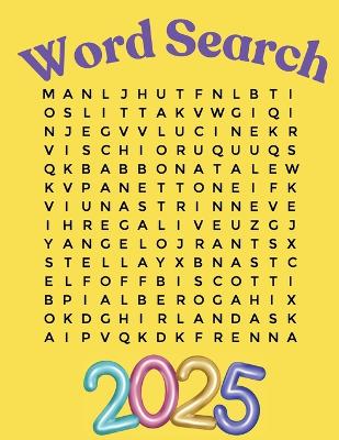 Book cover for Word Search Puzzle Book 2025 Large Print